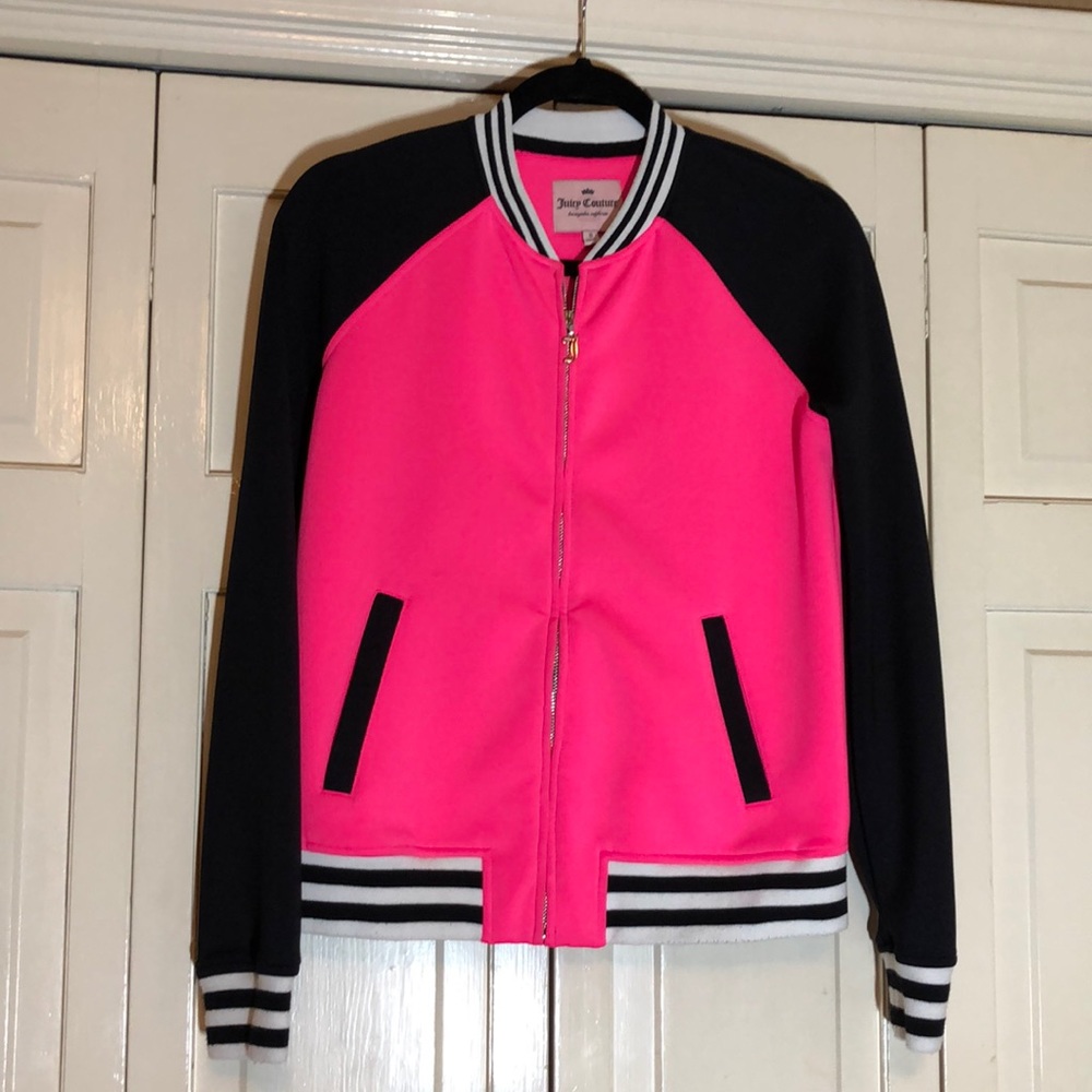 Juicy Couture Jacket Zip Up Letter Jacket SZ S